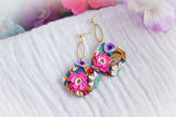 Handcrafted Polymer Clay Earrings- Floral