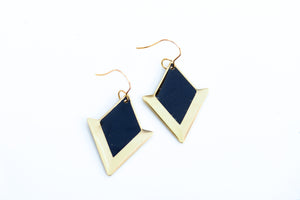 Handcrafted Brass and Clay Earrings