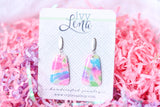 Handcrafted Polymer Clay Earrings- Spring Marble