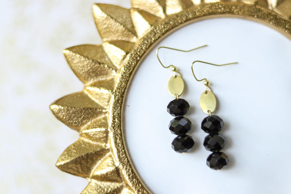 Handcrafted Beaded and Brass Earrings