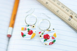 Handcrafted Polymer Clay Earrings- Back-to-School