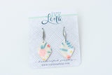 Handcrafted Polymer Clay Earrings- Hand Painted Floral