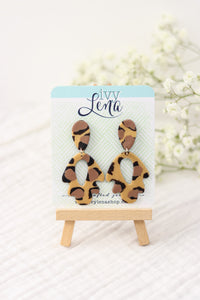 Handcrafted Polymer Clay Earrings-Leopard Print