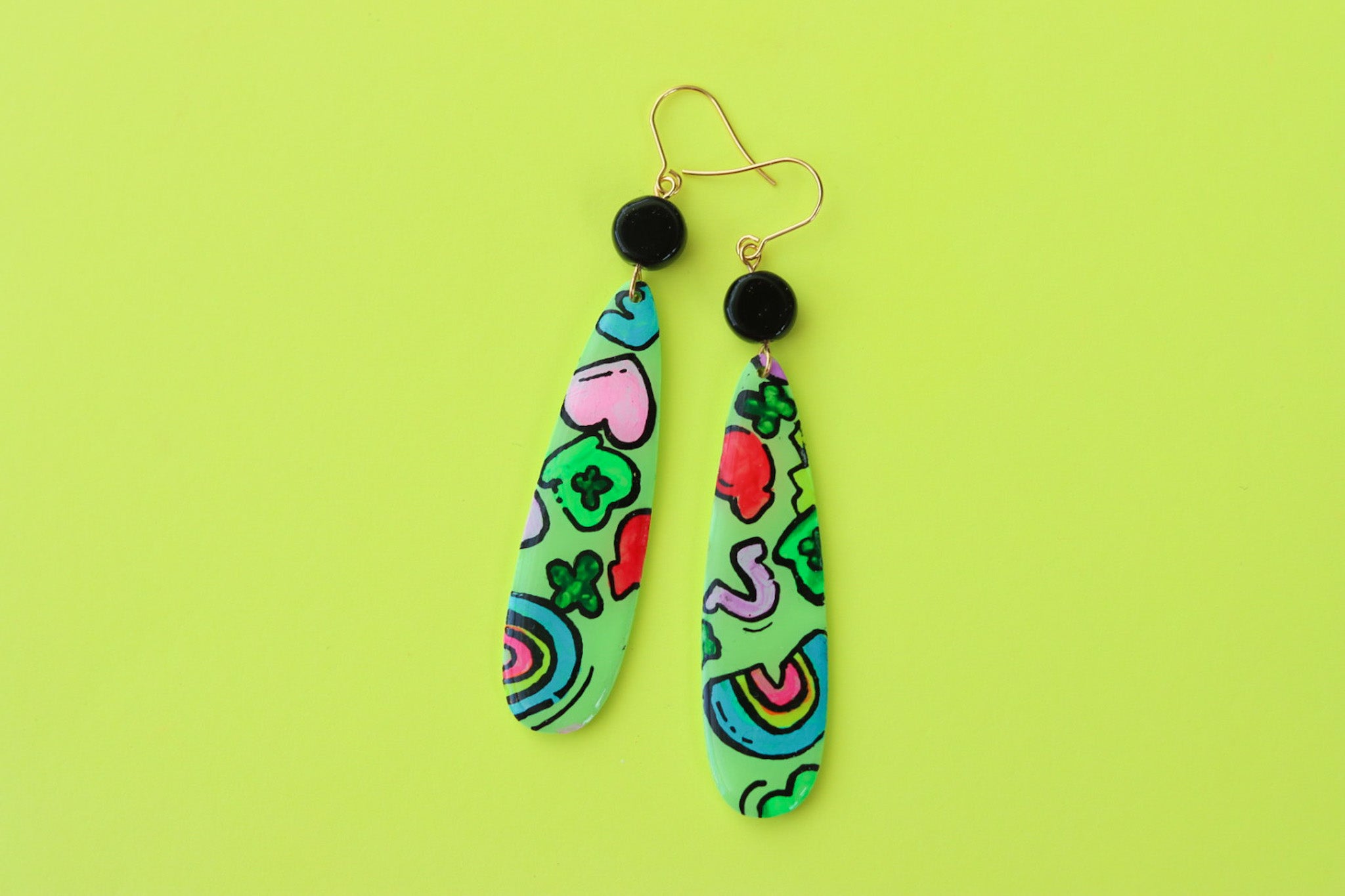 Handcrafted Polymer Clay Earrings- Lucky Charms