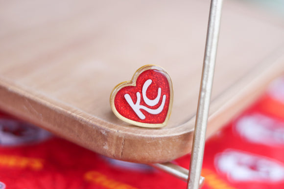 Handcrafted 3D Printed Ring- KC Heart