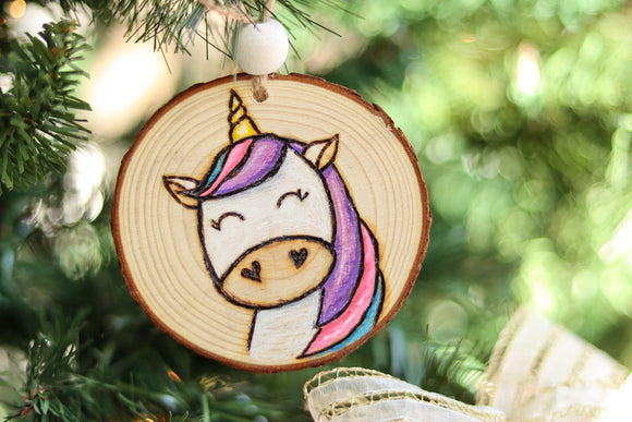 Handcrafted Wood Burned Ornament