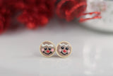 Handcrafted Polymer Clay Earrings- Sugar Cookie Studs