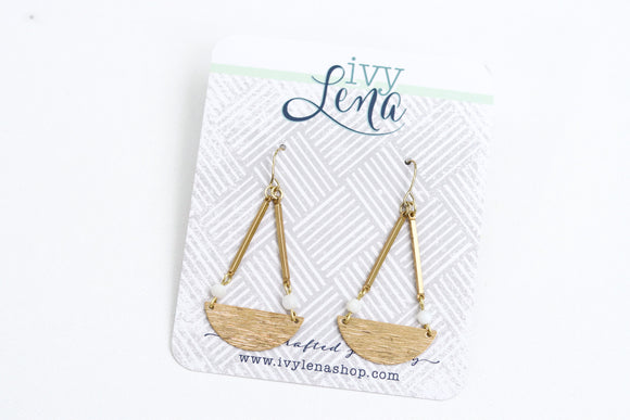 Handcrafted Beads and Brass Earrings