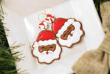 Handcrafted Polymer Clay Earrings- Santa Cookie