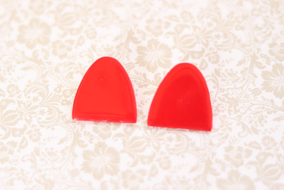 Handcrafted Polymer Clay Earrings- Red