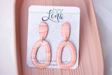 Handcrafted Polymer Clay Earrings- Shade of Salmon