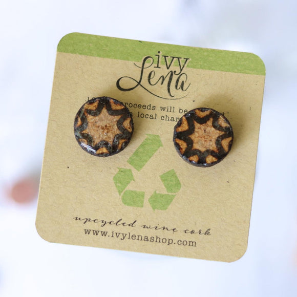 Handcrafted Upcycled Wine Bottle Cork Earrings