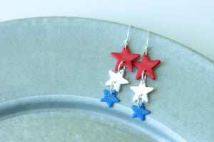 Handcrafted Polymer Clay Earrings- 4th of July