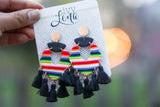 Handcrafted Polymer Clay Earrings- Fiesta