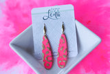 Handcrafted Polymer Clay Earrings- Hot Pink