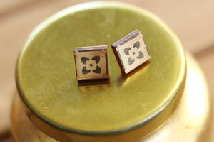 Handcrafted Print Transfer- Natural Wood Studs