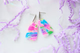 Handcrafted Polymer Clay Earrings- Spring Marble