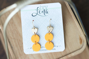 Handcrafted Polymer Clay Earrings- Yellow