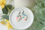 Handcrafted Polymer Clay Earrings- Hand Painted Floral