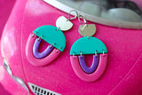 Handcrafted Polymer Clay Earrings- Barbie