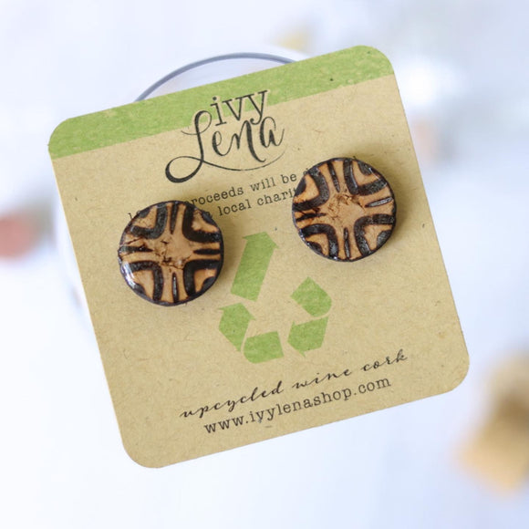 Handcrafted Upcycled Wine Bottle Cork Earrings