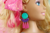 Handcrafted Polymer Clay Earrings- Barbie