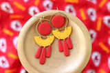 **Preorder** Handcrafted Polymer Clay Earrings- Chiefs