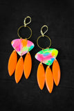 Handcrafted Polymer Clay Earrings- Neon