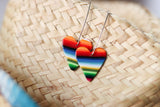 Handcrafted Polymer Clay Earrings- Fiesta Hearts